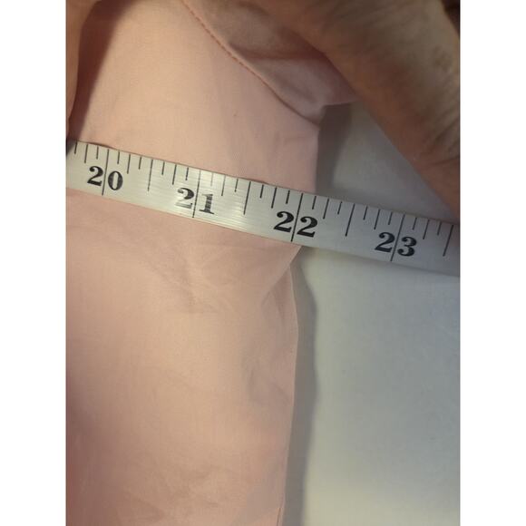 Old Navy Womens Blouse M Tall Pink Split Neck Puff Sleeve Top Blouse Romantic - Picture 6 of 7